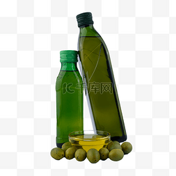 绿色新鲜植物橄榄油