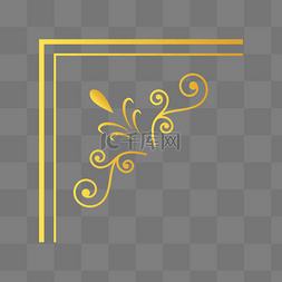 金色古典欧式花纹图片_欧式花纹装饰边角框