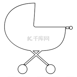 轮滑人卡通图片_婴儿车图标.. 婴儿车图标。