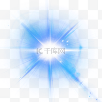 眩光抽象蓝色闪烁星光