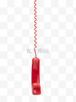红色电话话筒