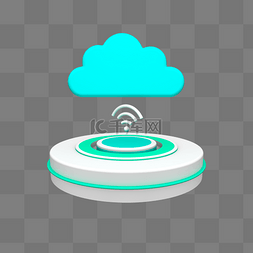 传输图标图片_3D云数据云传输