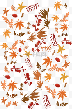 秋季植物底纹图片_秋天秋季树叶底纹