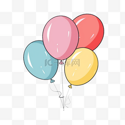 卡通免扣气球元素1