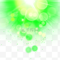 光效爆炸图片_绿色光效爆炸光圈抽象