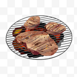 烤肉夹馍图片_木炭烧烤烤肉