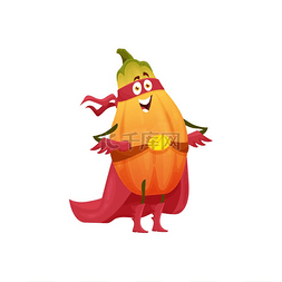 水果吉祥物图片_木瓜水果卡通超级英雄人物，穿着