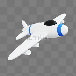 3DC4D立体白色飞机