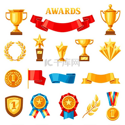 活动企业图片_奖项和奖杯图标设置。