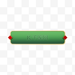 国潮边框图片_3DC4D立体国潮绿色边框