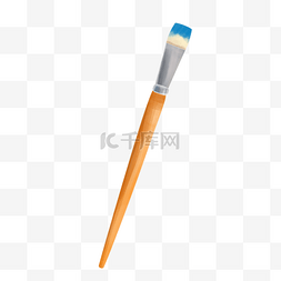 蓝色橙色世界艺术日画笔笔刷
