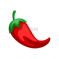 红辣椒的插图。