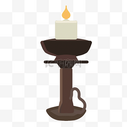 花纹图形图片_灰色烛台燃烧蜡烛传统边框花纹