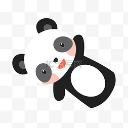 黑白小熊猫手指木偶戏动物