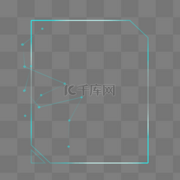 科技时尚线条图片_科技赛博朋克潮流边框发光