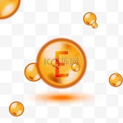 金色水滴图片_维生素胶囊金丸分子模型