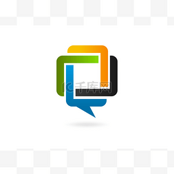 abstract图片_Speech bubble logo