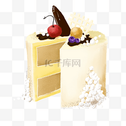 芝士巧克力水彩生日蛋糕