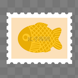 锦鲤驼色日本邮票