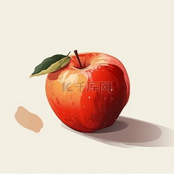 创意果实图片_彩色创意绘画苹果水果
