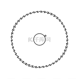 圆形锯片黑色图标