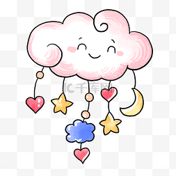 云可爱的图片_卡通云朵表情可爱的云彩