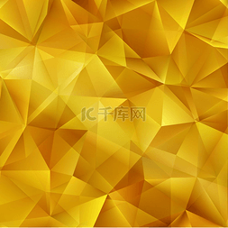 金色时尚背景图片_矢量与三角形形状的金色明亮背景