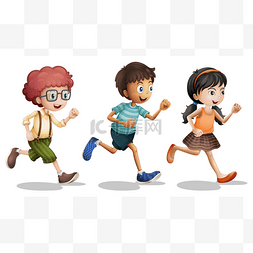 运动儿童背景图片_跑步的孩子