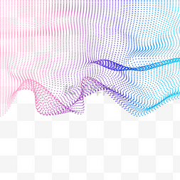 网格光点图片_量子科技抽象彩色渐变网格