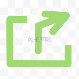 淡绿色转弯箭头卡通instagram图标