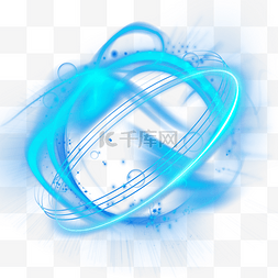 抽象立体球图片_蓝色炫光抽象光效光球