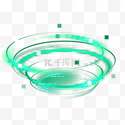 科技风标题字图片_故障毛刺抽象绿色螺旋光效