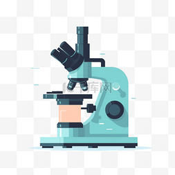 蓝色显微镜学习用品教学用具