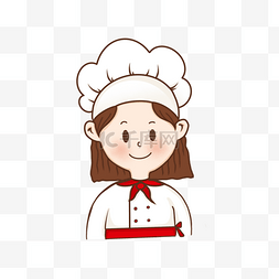 围裙女孩图片_做西餐的可爱厨师女孩