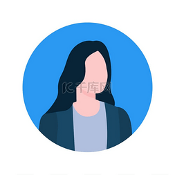 向量的肖像图片_无脸女性在线顾问个人资料视图高