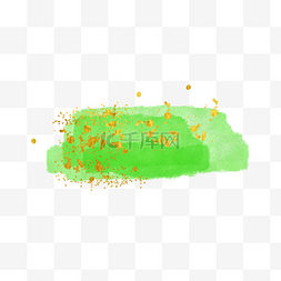 抽象绿色墨迹水彩污渍