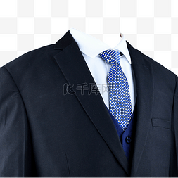 男装图片_胸像有领带黑西装摄影图白衬衫