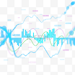 线条熊图片_股票市场走势图分析蓝色趋势