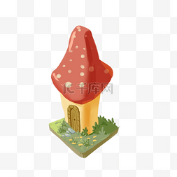 树蘑菇图片_童话蘑菇小屋