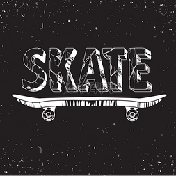 滑冰横幅图片_溜冰板印刷术 t 恤图形、 运动、 