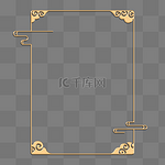 极简立体金边浮雕祥云边框