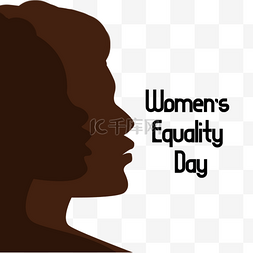 简单剪影美国女性平等日