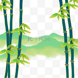 自然竹子图片_水墨竹林山水