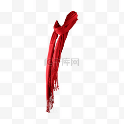 红色服饰围巾