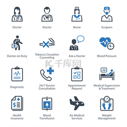 医疗及保健服务图标集 2-服务