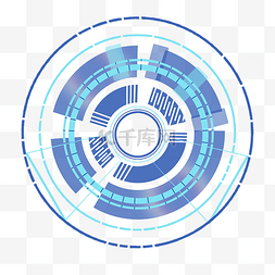 科技科幻圆环仪表盘界面