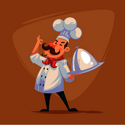 卡通厨师矢量厨师图片_厨师主题矢量艺术卡通