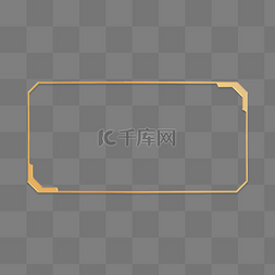 角标花纹图片_立体浮雕复古金色角标边框