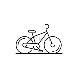 竞速图片_自行车或自行车隔离细线图标瑞士