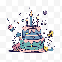 party图片_创意卡通生日蛋糕